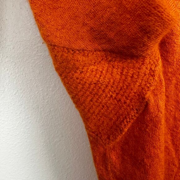 Falke Cashmere Sweater Jumper Long Sleeve Orange European Men's M Cozy Classic - Picture 6 of 12